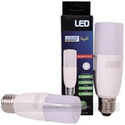 Kedbrooke LED Bulb Stick Down Light T 45 13W E27 1500 Lumens E27 Socket 6500K Cool Day White Light 170-240V 25000 Hours 134mmx45mm Non Dimmable (Pack of 4)