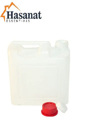 Hasanat Essentials Multipurpose Plastic Jerry Can Perfect for Transporting Water Fuel Lubricants Outdoor Camping Hiking 10 Litre HDPE White (10 LITRE)