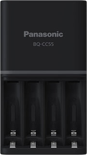 Eneloop Panasonic Eneloop Pro Charger With Pack Of 4 Aa 2550Mah Rechargeable Batteries, K-Kj55Hc40S2