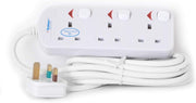 833UK 3 way UK Sockets Power Extension with 3Meter Cable & UK plug - ESMA approved and - British Standard Design-Terminator