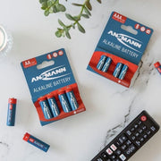 ANSMANN AAA Size Batteries [Pack of 4] Long Lasting Alkaline Disposable AAA Type 1.5V Battery For Cordless Phone Handsets, Toys, Digital Cameras, Remote Controls & Game Consoles