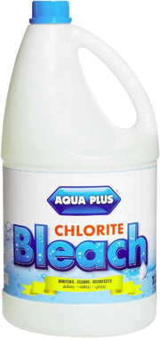 AQUA Plus Liquid Chlorite Bleach – Powerful Disinfectant for Laundry and Household Cleaning – Effectively Kills 99.9% of Germs and Bacteria, Whitens Fabrics, and Deodorizes Surfaces - 1 Gallon Bottle