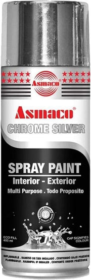 Biella™ Asmaco All Purpose Interior and Exterior Spray Paint (CHROME SILVER)