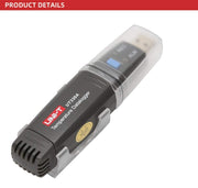 UNI-T USB Temperature and Humidity Data Logger UT330B, High Precision, IP67 Water and Dust Proof for Medicine Food During Transportation And Storage, Greenhouse, Wine Cellar And More