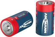 ANSMANN D Size Batteries [Pack of 2] Long Lasting Alkaline Disposable D Type Battery For Digital Cameras, Flashguns, Toys, Audio Devices and Radio Controls