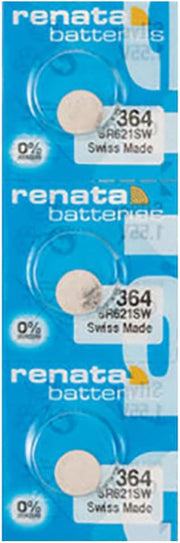 Renata Batteries 364 SR621SW Swiss Watch Battery, 1.55V (3 Pieces)