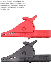UNI-T UT-C04A Insulated Alligator Clips with Banana Jack, Length: 75mm, Clip Opening: 27mm