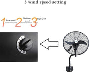 Kedbrooke Wall Mounted Industrial Exhaust Fan 20" Outdoor Indoor Cooling Warehouse Factory Mosque Garden Patio Single Piece Packed Fitting Not Included Black Color