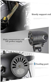 Kedbrooke Wall Mounted Industrial Exhaust Fan 20" Outdoor Indoor Cooling Warehouse Factory Mosque Garden Patio Single Piece Packed Fitting Not Included Black Color