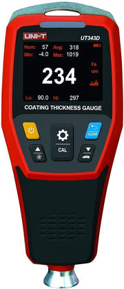 UNI-T UT343D Coating Thickness Gauge – Digital Paint Thickness Meter for Steel, Iron, and Non-Magnetic Metals