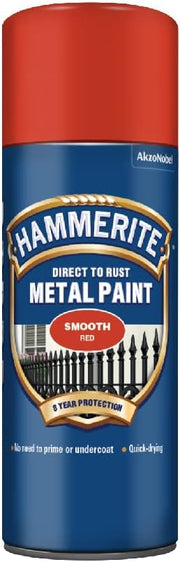 Hammerite Aerosol Spray Paint Smooth Red 400ML