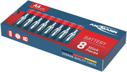 ANSMANN 5015280 RED Alkaline-Batteries, Mignon (AA), LR6, 8pcs General Use Remote Wall clock Flash Light Home toys Office Pack 5 year shelf life
