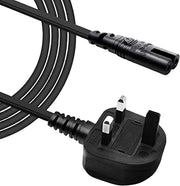 BENSN 2 Pin Mains Power Lead Figure 8 IEC C7 Cable for Samsung/LG/Sony/Sharp/LED TV/PS4/PS3 and HP ENVY/OfficeJet/Dymo LabelWriter Printer（1.2m / 5FT）