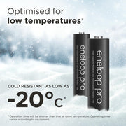 Eneloop Panasonic pro ready-to use Ni-MH battery, AAA/Micro, 4-pack, min. 930 mAh, 500-charge cycle life, very high power performance & low self-discharge, plastic free packaging
