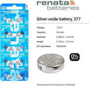 Renata 10 x 377 Watch Batteries