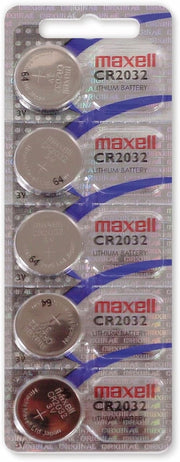 Maxell MACR2032-5 Lithium Button Cell Battery (3V, Blister Pack of 5)