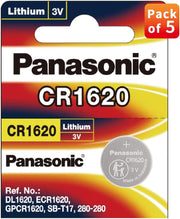 Panasonic CR1620 Lithium 3 V Batteries,5 Pieces