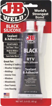 J-B Weld 31319 Black RTV Silicone Sealant and Adhesive - 3 oz.