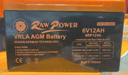 Voltron-Raw Power VRLA AGM Battery 12A-6V-Made in Vietnam