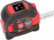 Uni-T 40 Meter Single Button Laser Distance Meter With 5 Meter Tape 2-In-1 Digital Distance Infrared Gauge Range Finder Tapeline Lcd Measuring Tape - Lm40T