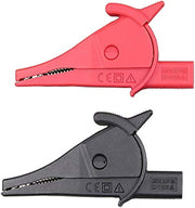 Uni-T UT-C02A Insulated Alligator Clips with Banana Jack (Length: 80mm, Opening: 36mm)