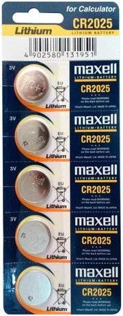 Maxell CR2025 Lithium Battery 3V (5 Pieces)