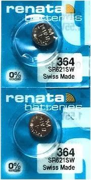 Renata #364 Watch Batteries 2Pcs