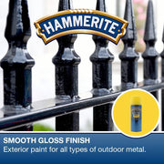 Hammerite Aerosol Spray Paint Smooth Yellow 400Ml