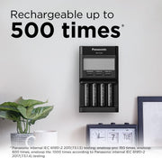 Eneloop Panasonic pro ready-to use Ni-MH battery, AAA/Micro, 4-pack, min. 930 mAh, 500-charge cycle life, very high power performance & low self-discharge, plastic free packaging