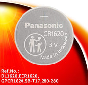 Panasonic CR1620 Lithium 3 V Batteries,5 Pieces