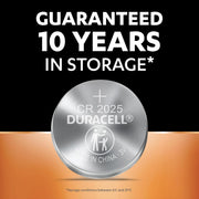 DURACELL CR2025 COIN BATTERIES 3V LITHIUM 2 BATTERIES