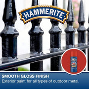 Hammerite Aerosol Spray Paint Smooth Red 400ML