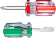 Slotted Phillips Screwdriver - Stubby Screwdriver Set Magnetic Tip Flat Phillips Short Screwdriver for Small Screws - Small Screwdriver Set Small Size Short Screw Driver Set eat with your tribe