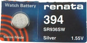 Renata 1.55 Volt Watch Battery 394 Replaces SR936SW