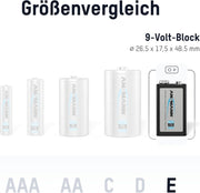 ANSMANN 9V Rechargeable Batteries 300mAh pre-Charged Low Self-Discharge (LSD) NiMH 9 Volt Battery 9V Battery (1-Pack)