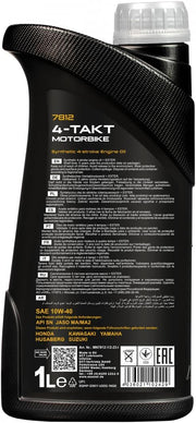 Mannol HTE - Germany Engine Oil for 4 Stroke ATV/Motorbike/Quad bike, 7812, 3Pc x 1Ltr 10W-40