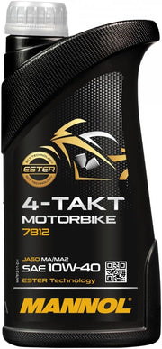 Mannol HTE - Germany Engine Oil for 4 Stroke ATV/Motorbike/Quad bike, 7812, 3Pc x 1Ltr 10W-40
