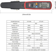 UNI-T Smart SMD Tester, Resistance, Component Test Clip Multimeter, Capacitance, Continuity, Diode Measurement, Rotatable by 180°