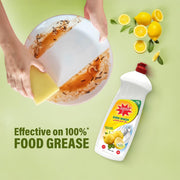 Aqua Premium Dish Wash Liquid 1L x 2 Pack – Powerful Grease Removal | Lemon Fresh | Gentle on Hands | Long-Lasting Foam