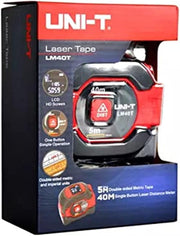 Uni-T 40 Meter Single Button Laser Distance Meter With 5 Meter Tape 2-In-1 Digital Distance Infrared Gauge Range Finder Tapeline Lcd Measuring Tape - Lm40T