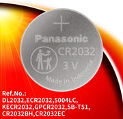 Panasonic CR2032 Lithium 3 V Batteries - 5 Pieces