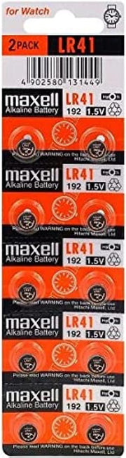 Maxell Genuine LR41 AG3 192 Alkaline 1.5v Battery (Pack of 10)