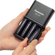 Eneloop Panasonic Eneloop Pro Charger With Pack Of 4 Aa 2550Mah Rechargeable Batteries, K-Kj55Hc40S2