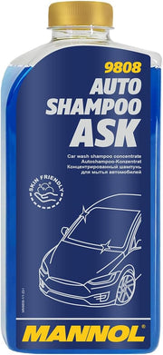 MANNOL 9808 Auto Car Shampoo Professional Concentrated Car Cleaning Foam for all Paintwork Surfaces, Give the Car a Shiny, Glossy look - Citrus Pleasant Scent - 1L