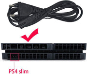 Hike Universal Power Cable for PS2/PS3 Slim/PS4/Xbox One (Black)