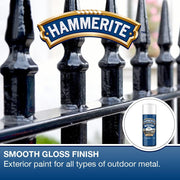 Hammerite 5084782 Metal Paint: Smooth White 400ml (Aerosol)