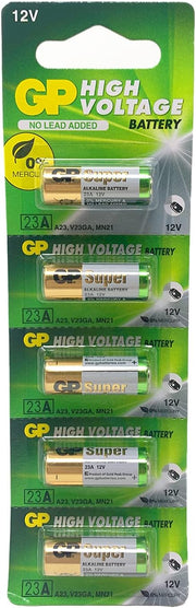 GP Alkaline High Voltage 23AE (MN21) card of 5