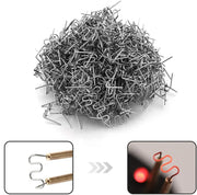 ELECDON Bumper Welding Rods, ELECDON 500Pcs Car Bumper Welding Rods Hot Staple Repair Pre Cut Wave Staples Plastic Welding Hot Stapler (0.8MM)