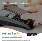 Renata 1 X Strip of 5 Genuine renata CR2032 3v Lithium 2032 Coin Batteries Freshly Packed by renata