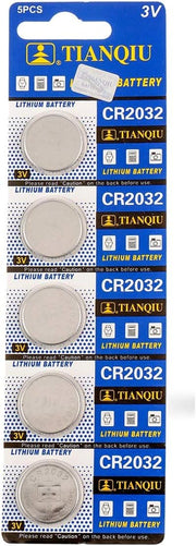 TIANQIU 2032 Battery (CR2032/ DL2032/ E-CR2032/ SB-T51/ LF1/ 2V) Lithium 3v (1 Pack of 5)